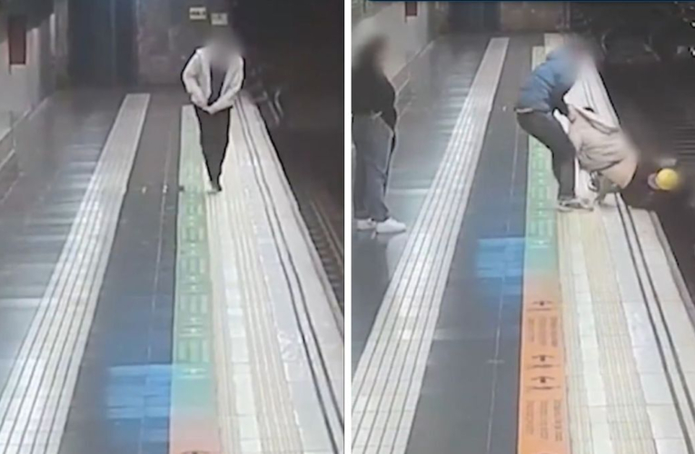 un oficial y dos pasajeros tuvieron que ayudarlo