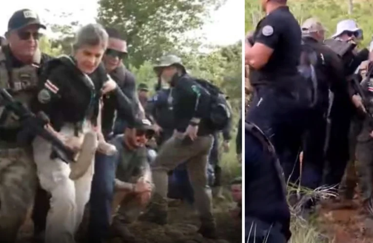 Evacuan a la presidenta de Costa Rica, Laura Fernández, durante visita a zona de minería ilegal tras escucharse una explosión: ‘Estoy bien’